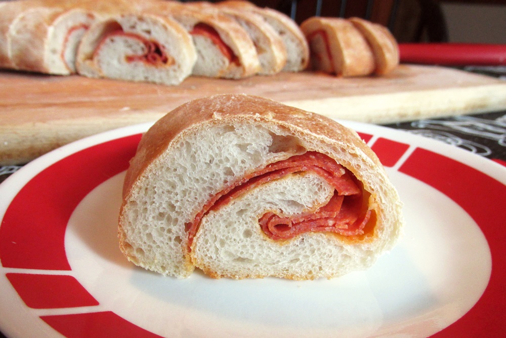 Dairy-Free Pepperoni Rolls Recipe - the pepperoni provides richness and "cheesy" flavor to the bread. Includes a vegan option.