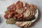 Sliced Head Cheese among other meats