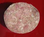 Unpressed head cheese with finely cut meats