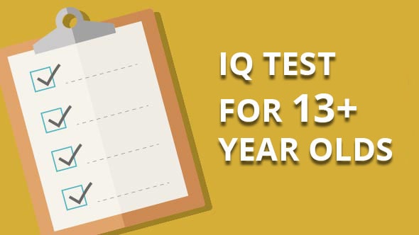 iq test for 13 and 13 plus year olds