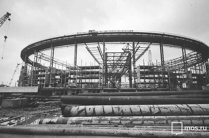 Строительство спорткомплекса «Олимпийский» на проспекте Мира. Октябрь 1978 г. Автор В.В. Ахломов; Архивный фонд города Москвы