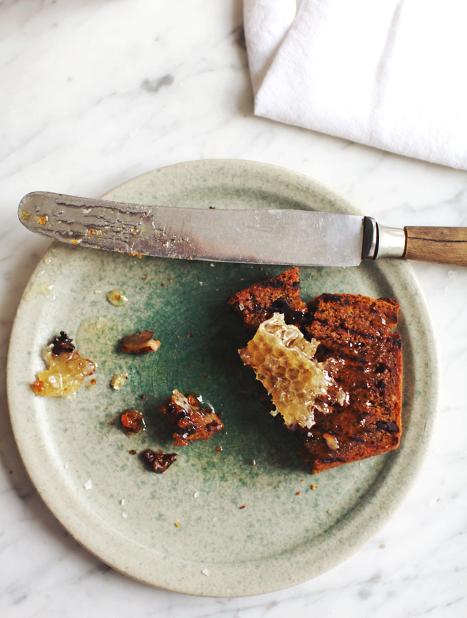 Grilled Pumpkin Bread with Honeycomb // My New Roots