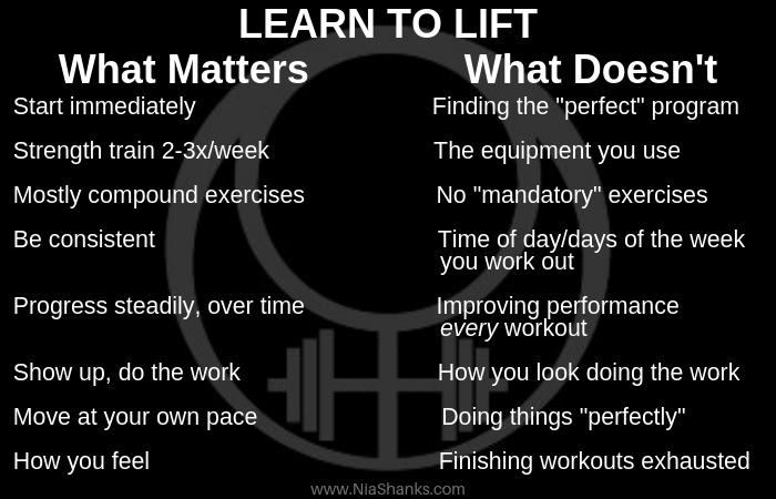 learn to lift what matters and what doesn