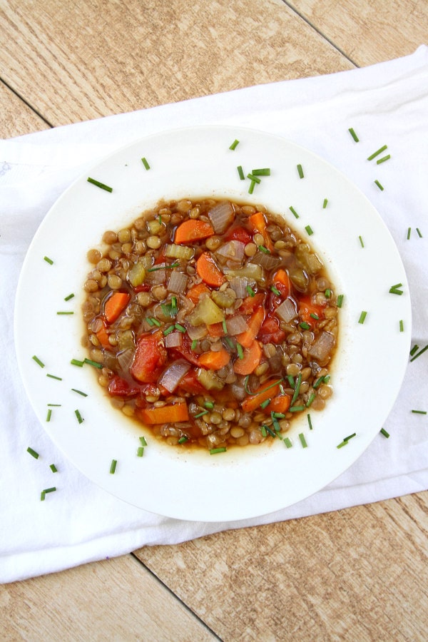 Bowl of Easy Lentil Soup 