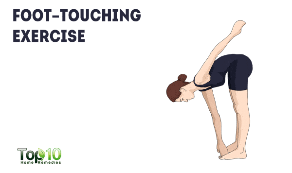 foot touching exercise