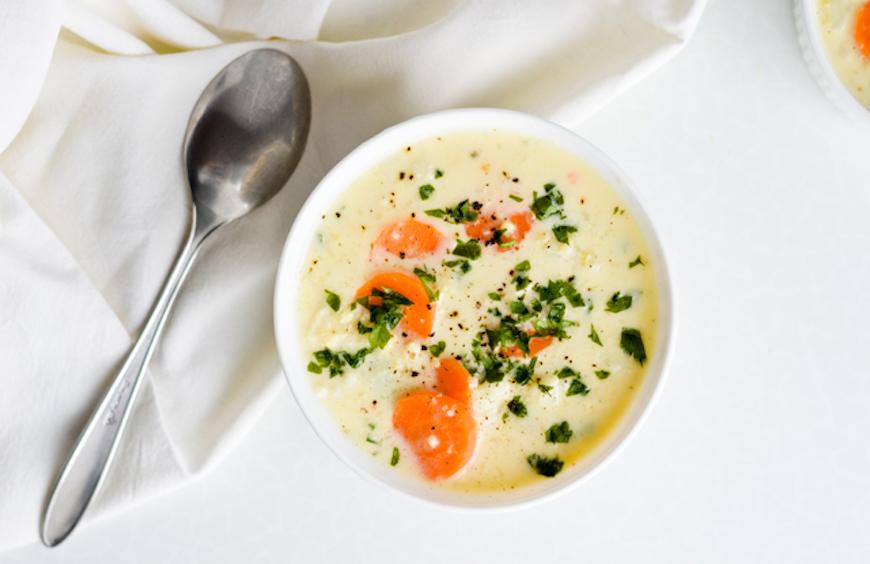 cauliflower and millet soup