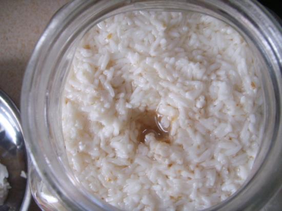 uncovered fermented rice